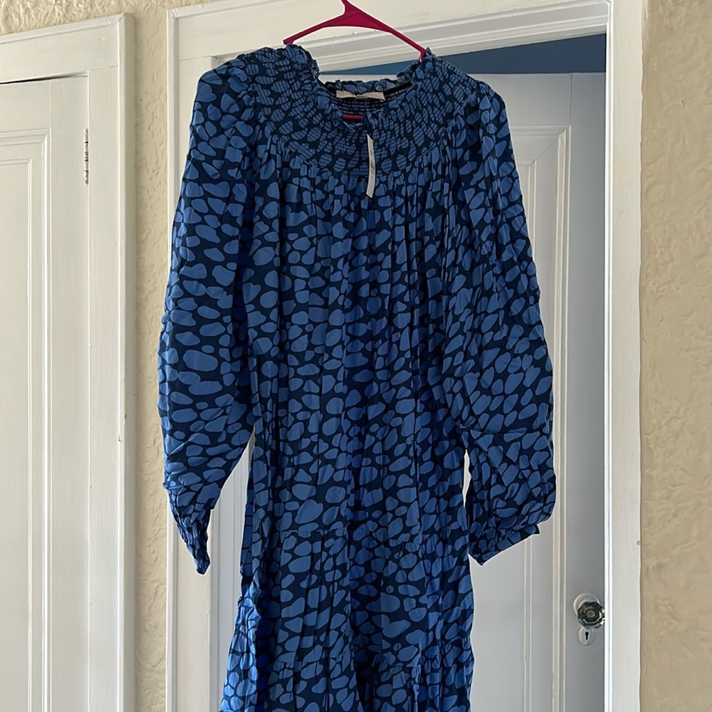 Loft Blue animal print relaxed dress